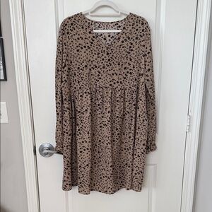 Floral Print Long Sleeve Dress